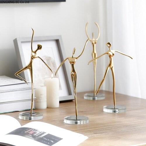 Pure Copper Ballet Girl Decoration Modern Light Luxury Creative Character Crafts Gift TV Cabinet Home Decoration Furnishings