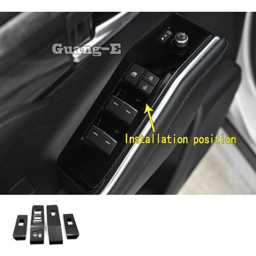 For Toyota Highlander 2020 2021 2022 Car Sticks Door Window Glass Interior Panel Armrest Lift Switch Button Trim Frame