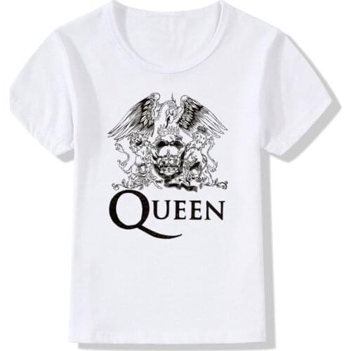 Boy&Girls Print FREDDIE MERCURY T-shirt Children Heavy Rock Top 100 Band Queen T shirt Kids Tops Baby Casual Clothes