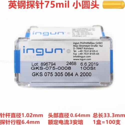 A Box of British Steel Probe GKS075 305 064 A2000/A2800/A1000 Straight Round Head 1.0 Test Needle