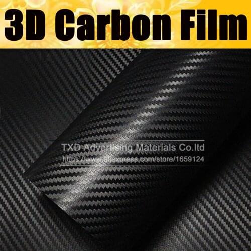 Good selling 30*127cm Waterproof 3D Carbon Fiber Vinyl Wrap Sheet Roll Film Car Sticker Decal Sheet For Car Auto Vehicle Detail
