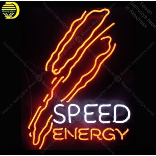 Speed Energy NEON SIGN REAL GLASS Tubes BEER BAR PUB Sign LIGHT SIGN Business STORE DISPLAY ADVERTISING LIGHTS lamp for sale