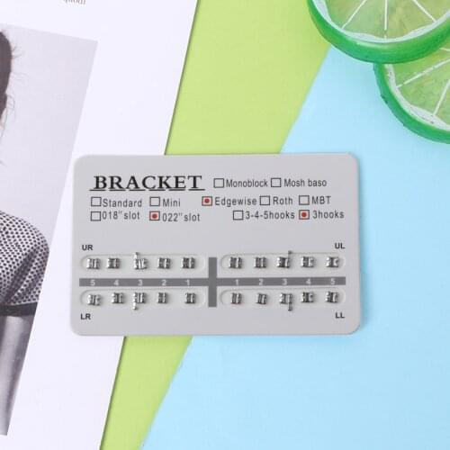 Fake Braces -New 20Pcs Orthodontic Dental 022\" Slot 3 Hooks Edgewise Metal Brackets Braces-MOMU