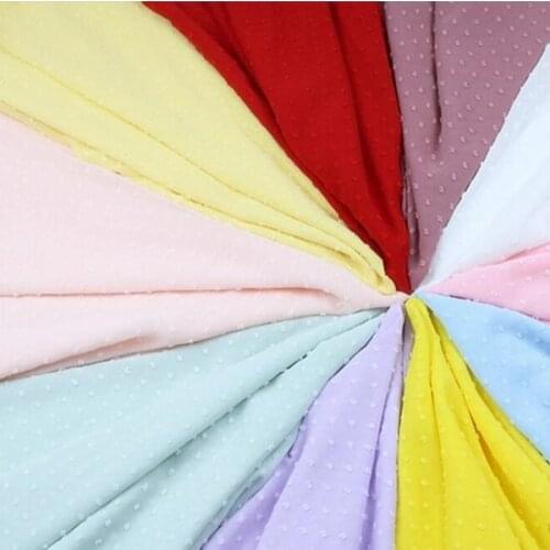 Wool ball chiffon fabric ancient clothing spring summer dress three dimensional embroidery Dot Chiffon jacquard clothing fabric