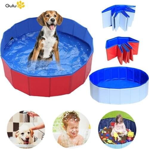 Pet Folding Swimming Pool Dog Cat Waterproof Fabric Bath Basin Kids Pet Water Play Supply Storage Convenient Boys Girls Toy