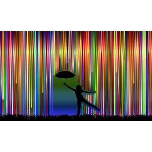 GLymg Diy Rhinestones Embroidery Sing In The Rainbow Rain Diamond Embroidery Diamond Craft 5d Diamond Painting Diamond Art Wall