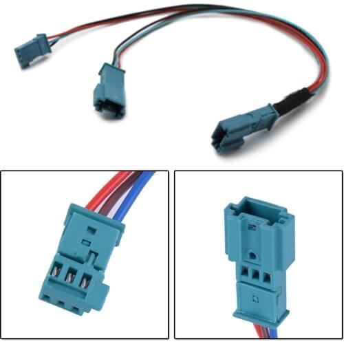Cupholder LED Y Cable For BMW F30 F31 F80 M3 Ambient Light Auto Blue 3 Pin 7.5in