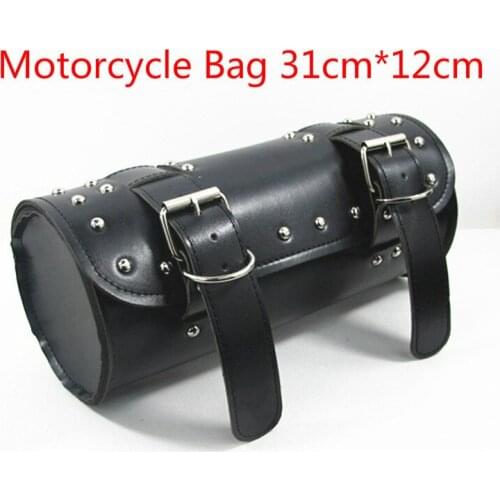 Motorcycle Universal Locomotive Cool Bag Motorcycle Hanger Bag Front and Rear Toolkit PU Leather Toolkit