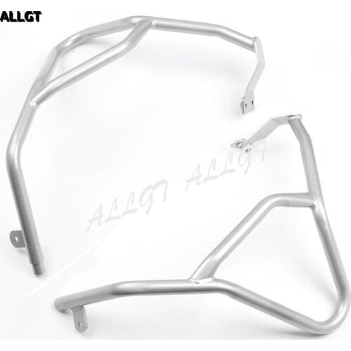 Upper Tank Guard Highway Crash Bar Protectors for BMW F 800 GS ADV 2014 2015 2016 Silver
