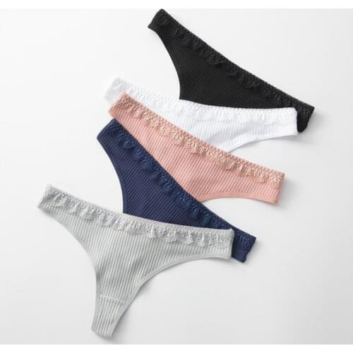 1Pieces/set Panties G-String Ladies Sexy Panties Ladies Ladies Thong Underwear Solid Color Comfortable Lace Edge Panties Lingeri
