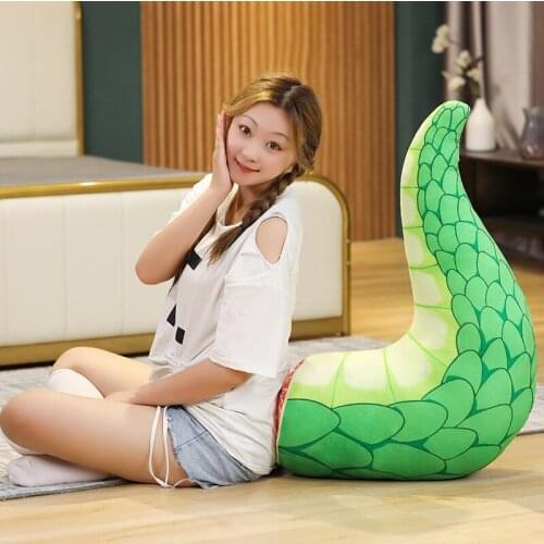 1pc 40-80CM Anime Miss Kobayashis Dragon Maid Tohru Cosplay Tail Plush Pillow Stuffed Toys Cushion Creative Gifts For Kids Girl