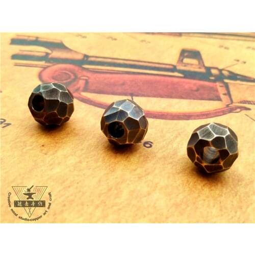 1 Piece Solid Brass Handmade Knife Paracord Pendant Knife Lanyard Bead