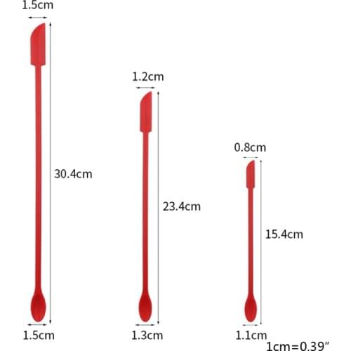 3 Pcs Mini Double Head Makeup Spatulas Spoon Kitchen Cake Cream Salad Scrapers U90F