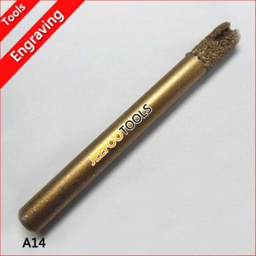A14-6*6*12mm 3D Flat-Bottom Stone Diamond Cutting Tools, Slotting Milling Cutters for CNC Milling Machine Tool