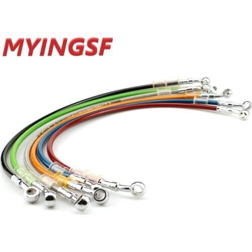 40CM-150CM Motorcycle ATV Braided Brake Hose Moto Line Steel Brake cable Flexible Tube Line Oil Hose Universal