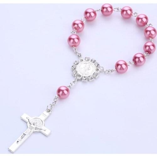 Cross pendant rosary bracelet Catholic wedding rosary catholic cross wholesale