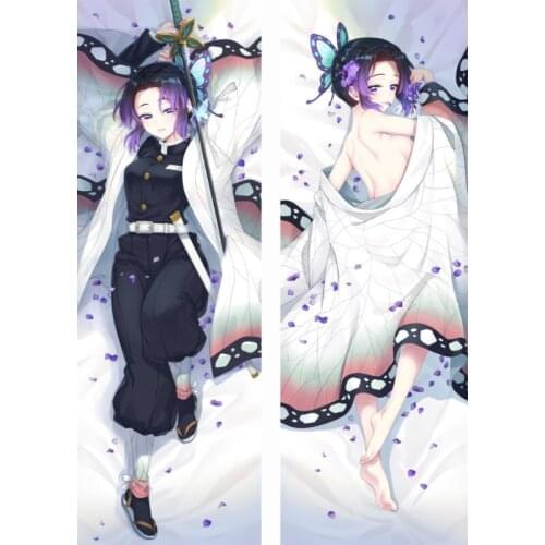 Demon Slayer Pillow case Anime Print Kochou Shinobu Dakimakura Hugging Body Throw Cushion Pillow Cover Case Kimetsu no yaiba