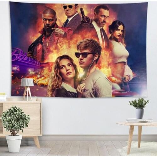 Baby Driver Tapestry Wall Hanging Decor Wall Cloth Tapestries Home Decoration Accessories Psychedelic Carpet Decorative 2.25