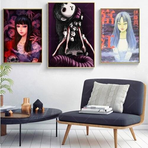 Tomie Kawakami Junji Ito anime Painting wall Art Canvas for Living room home bedroom study dorm decoration prints