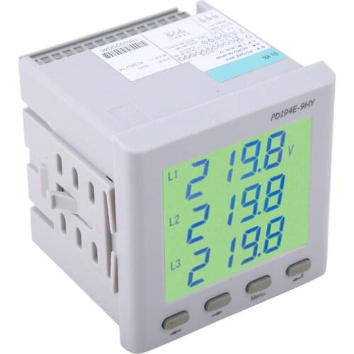 Hot Sale Portable 0.5S Multi-function LCD Harmonic High Precision Energy Meter Power Monitor AC380V 5A-3P4W Din Rail Watt Meter