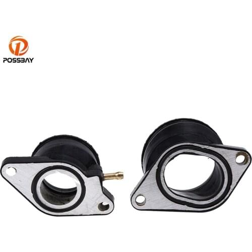 POSSBAY Motorcycle Carburetor Manifold Interface with O-ring Adjuster for Yamaha SZR660 XTZ660 Tenere 1995 1996 1997