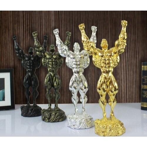 EXQUISITE MIGHTY MAN ABSTRACT ORNAMENTS CREATIVE HERCULES HOME SCULPTURE DECORATIONS HANDSOME MAN