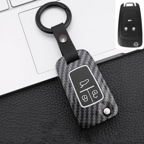 Carbon Fiber Matte Car Key Case holder For Buick for Chevrolet Cruze Opel Vauxhall Mokka Encore interior accessories