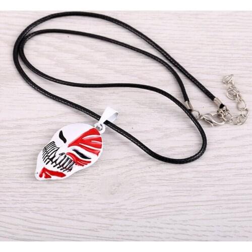 Mengtuyi Women Necklace Bleach Death Mask Choker Necklace Skeleton Mask Pendants Men Accessory Ornament Jewelry Gift