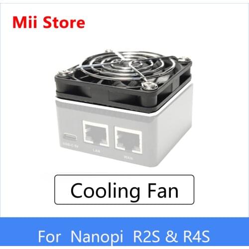 NanoPi R4S metal shell with cooling fan cooling aluminum alloy shell motherboard aluminum Alloy protective shell accessories