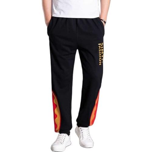 Trendy Korean Track Pants Men Casual Sweatpants Loose Baggy Hiphop Trousers Streetwear Joggers Plus Size Clothing