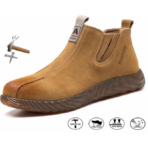 Waterproof Work Safety Shoes Men Boots Anti-Piercing Indestructible Shoes Men Boots Puncture-Proof Sneaker Steel Toe Shoes
