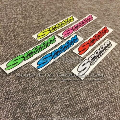 Pack of 2PCS Car Wheel Sticker Decals Reflective Waterproof Racing Sticker for Spoon GK5