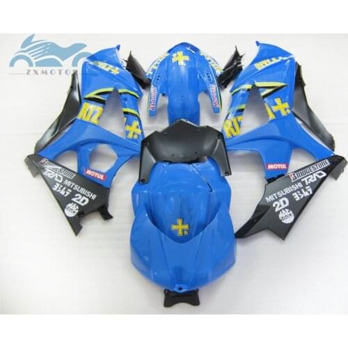 Free Custom Fairing kits for Suzuki GSXR 1000 2007 2008 GSXR1000 K7 K8 motorcycle street fairings kit 07 08 blue RIZLA+ GS26