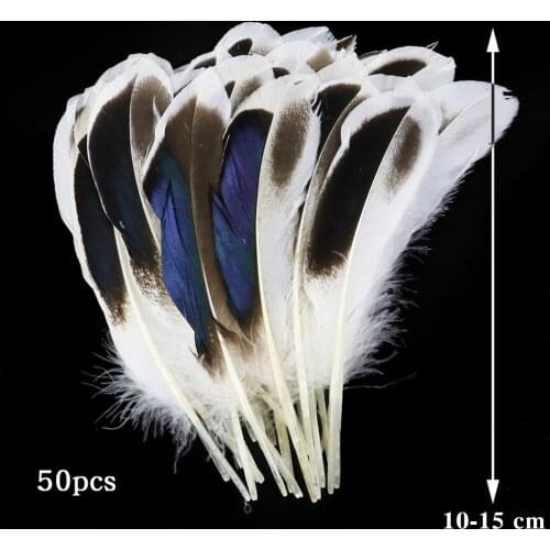50PCS Natural High Quality Duck Feathers 10-15 CM Beautiful Swan Plumes For Crafts Wedding Decoration Jewelry Making Accessories