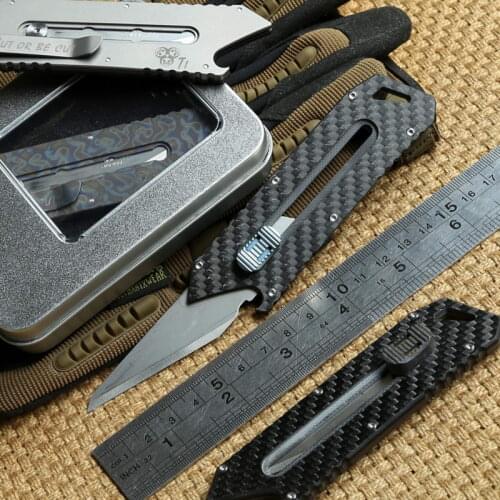 Titanium Alloy Knife Paper Knife Wallpaper Knife EDC Self-locking Knife With A Blade Open The Bottle Tools