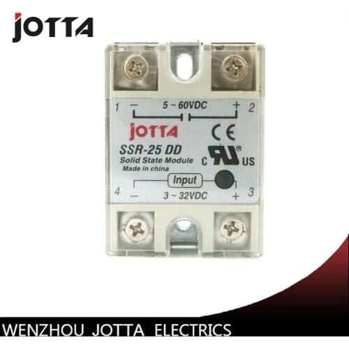 SSR -25DD DC control DC SSR white shell Single phase Solid state relay 25A input 3-32V DC output 5~60V DC
