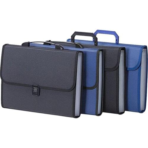 File Folder Portable Organ Box Bag Multi-function Organizer Storage Holder Office Document 12 Grid Folder Finishing