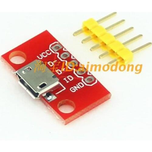 Micro-B USB Breakout Signals Board Phone Power charging converter Module Red