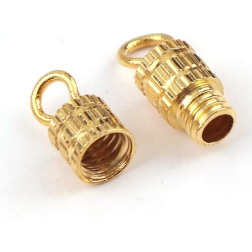 Hot Sale 4x14mm Copper Screw Thread Buckle Clasps Cylinder Metal Tone DIY Necklace Bracelet Connectors Jewelry Supplies Finding