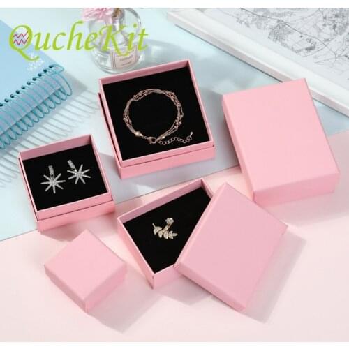 12PCS High Quality Leather Jewelry Box 3 Colors For Necklaces Ring Bracelets Earring Casket Gift Box