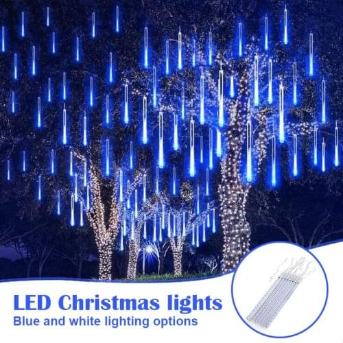 Falling Rain Lights Meteor Shower Lights 12 inch 8 Tubes LED Icicle Stringlights for Decoration Wedding Party ALI88