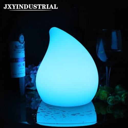 LED Teardrop Night Lamp LED PEACH SHAPE Lamp Living Room Villa Party Remote 16 COLORS Control Decoration Christmas Lighting