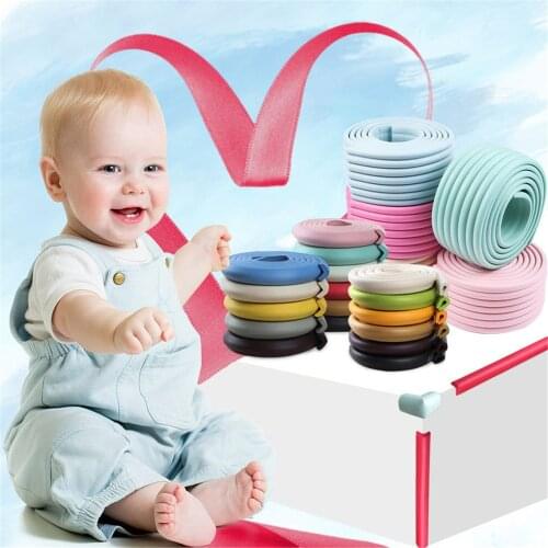 Thicken 2M Baby Children Kids Protect U L Shaped Desk Anti-Collision Strip Wall Table Bed Corner Edge Safety Protector