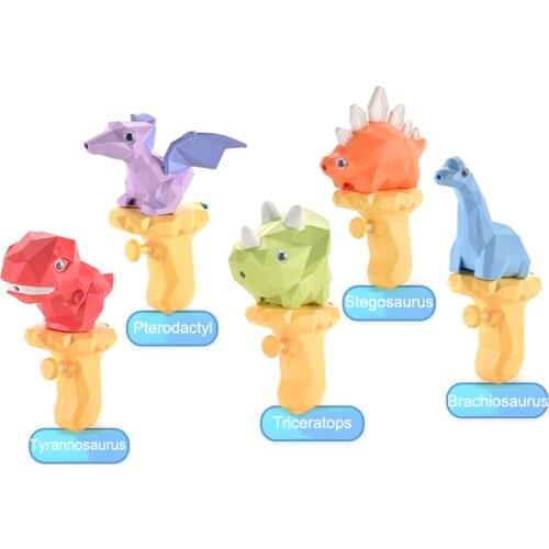 Geometric Cartoon Dinosaur Water Gun Tyrannosaurus Pterodactyl Triceratops Stegosaurus Brachiosaurus Baby Bathroom Play WaterToy