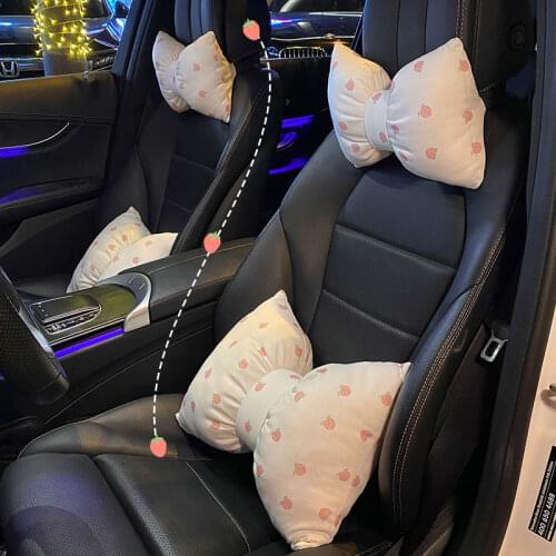 High Quality Cute Car Pillows Cartoon Bear Cervical Spine Pillow Car Waist Pillow Neck Pillow