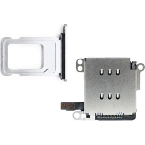 1Set Dual Sim Card Reader Connector Flex Cable Card Tray Holder for iPhone XR AXYF