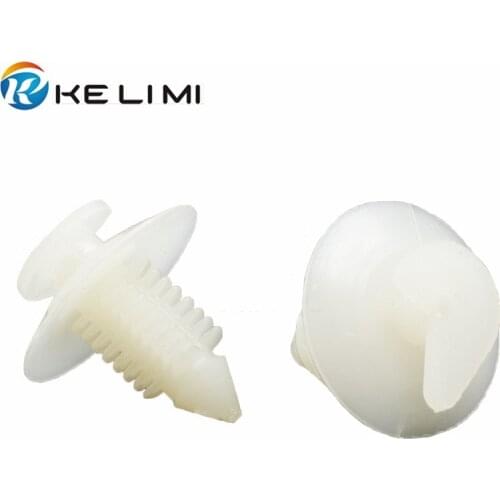 KELIMI 100 Pcs Natural Trim Panel Snap Fasteners For VW Santana Car Triangle window Clip Retainers