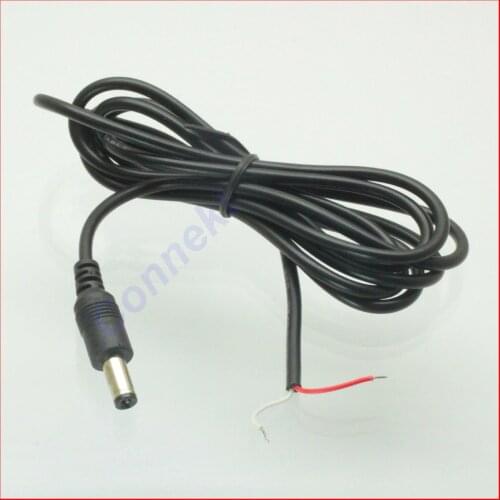 25pcs 5.5X2.1mm Plug Male DC Power Socket Extension Cable/cord 1M CCTV Camera 2.0mm