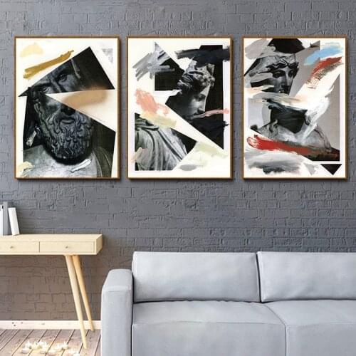 Abstract Portrait Picasso Canvas Art Paintings Geometric Veins Wall Art Pictures Nordic Pop Posters HD Printing For Home Decor