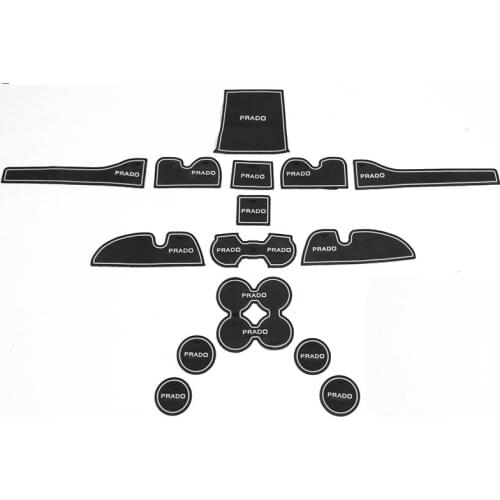 Car Cup Non-slip Mats for Land Cruiser Prado FJ150 150 2010-2017 Door Anti-slip Mat Interior Modification Sticker Accessories